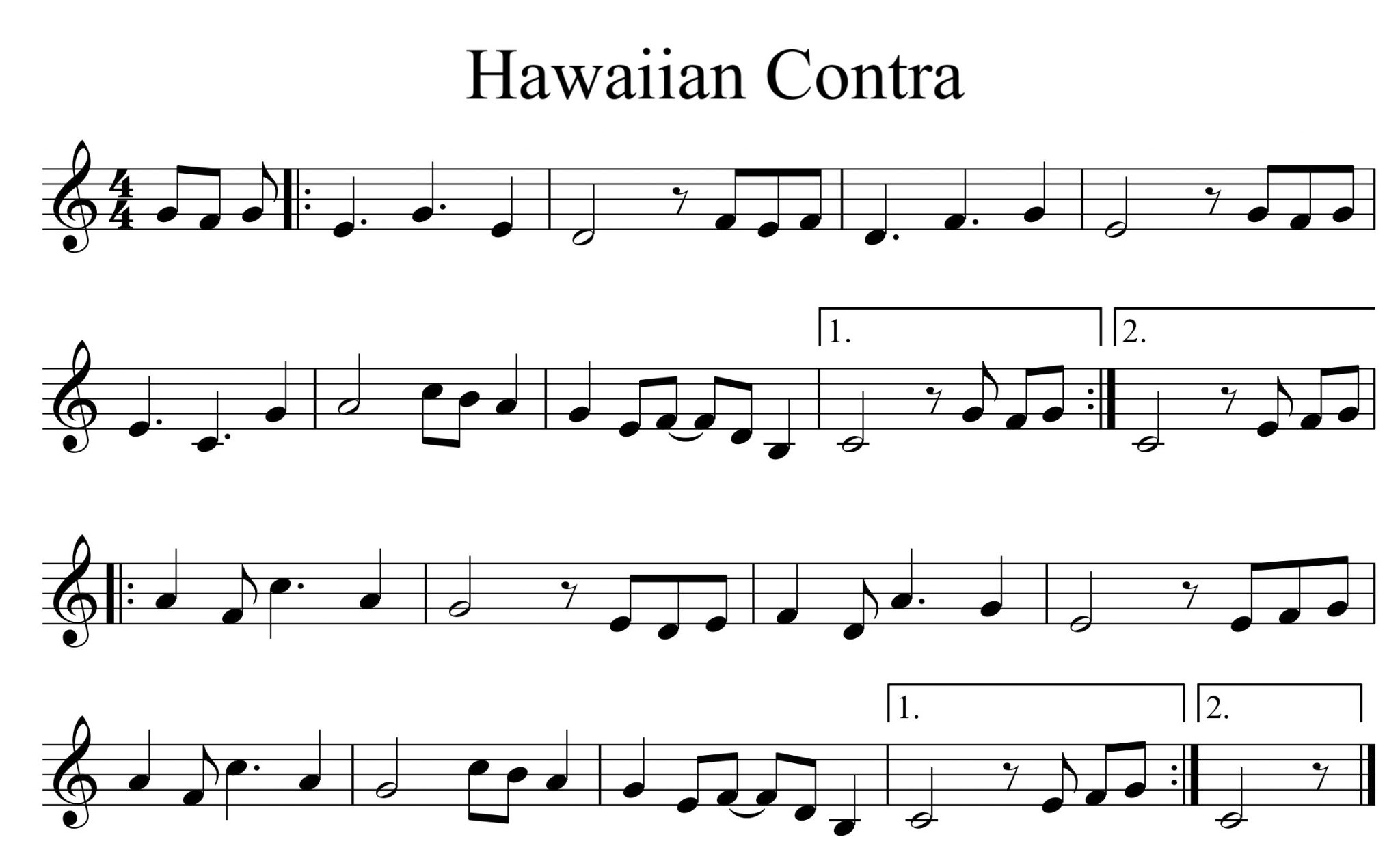 Hawaiian Contra | Vicki's Virtual Music Room